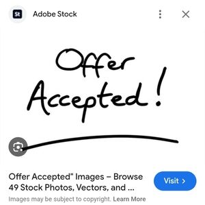 Offer Accepted Sign